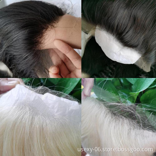Wholesale raw thin HD lace transparent 4X4 5X5 6X6 7x7 closure, Virgin Brazilian human hair 4X13 6X13 HD lace frontal closure